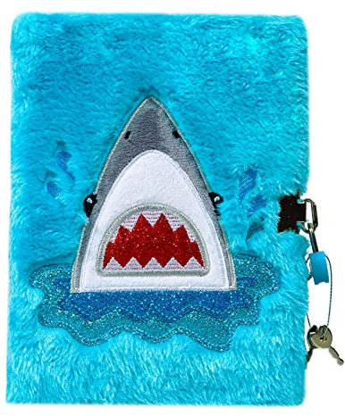 SuperStyle Shark Secret Diary with Lock, Journal for Boys Ages 6-8