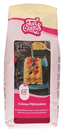 FunCakes Mix pour Crème Pâtissière, Facile à utiliser, Crème pâtissière délicieuse pour garnir les gâteaux, cupcakes et autres friandises, Ajoutez uniquement de l'eau, Halal. 1 kg | Crème pâtissière jaune, Délicieuse crème à la vanille pour garnir Gâteaux et Cupcakes, Ajouter uniquement de l'eau, Halal