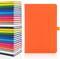 Notes London Blanko-Seiten-Notizbuch, A5, weiß, unliniert, blanko, Stiftschlaufe, Band und Papiertasche, mittelfester Einband, Notizbuch, umweltfreundlich, nachhaltiges Papier (Orange)