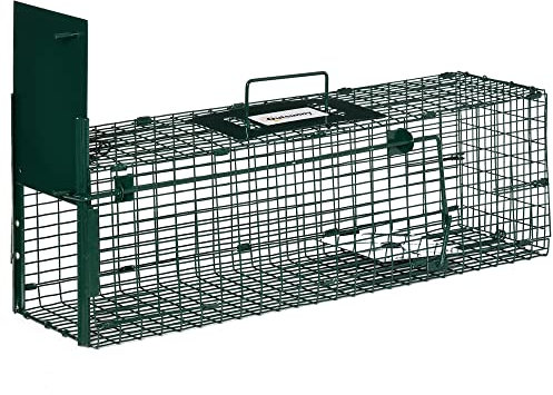 Outsunny Piège de Capture piège Vivant piège d'animaux en Acier avec 1 entrée pour Les Rats et Les Souris dim. 60L x 18l x 20H cm Vert foncé