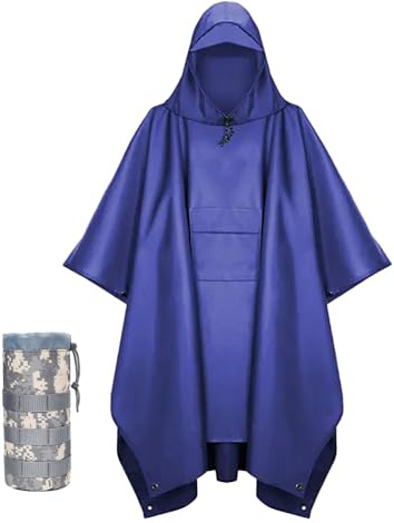 Urby plusstorlek vuxen regnponcho med huva, poncho Para Lluvia, taktiska ponchos vuxen för camping, vandring, resor, utomhus