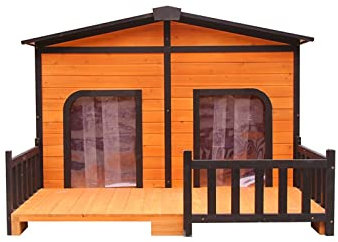 Katzenhaus katzenvilla Hundehütte, Außenhof, Haustier-Corgi-Zwinger, Hundehütte, große Hundehütte, Hundekäfig Katzenhütte