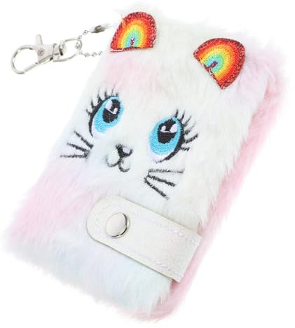 DIKACA Schlüsselanhänger Kawaii Notizbuch Skizzenbuch Plüsch Multifunktions Student Notizblöcke