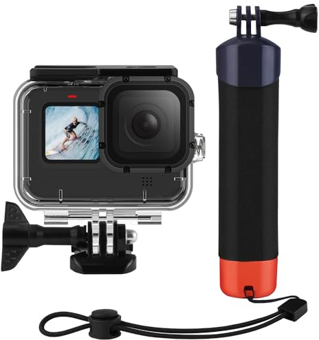 Wiseten Schwimmender Handgriff + Wasserdicht Schutzhülle Gehäuse für GoPro