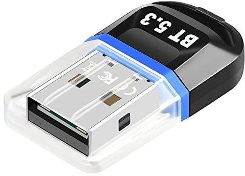 Kliplinc Adaptador USB Bluetooth 5.3 USB Receptor Bluetooth Nger Subst¨¹ Laptop PC Escritorio Bluetooth Auricular Receptor Azul