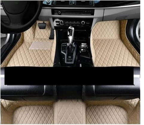 DZSGJNOF Fußmatten Auto Auto Boden Matte Für Nissan Für Micra Für März Für Machi K12 2003-2009 Schmutz-beständig Pads Boden Teppiche Fuß Matten Auto Zubehör Automatte Fußmatte (Color : Beige)