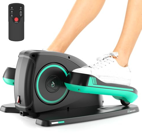 ANCHEER Mini-Crosstrainer für unter den Schreibtisch - Leiser Pedaltrainer für Senioren, Büro & Zuhause, Sanftes Sitztraining für die Beine, Intelligentes LCD-Display, Fernbedienung (Grün)