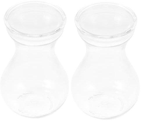Vase à Fleurs en Verre 2 Pièces, Forme Créative, Usage Décoratif