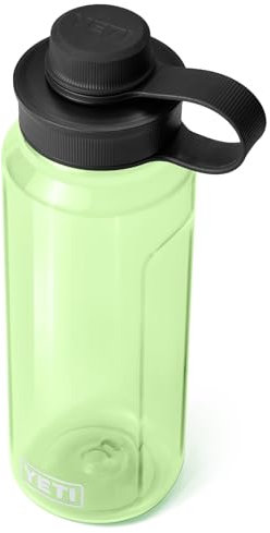 YETI Yonder Water Bottle with Leakproof Tether Cap, Lightweight, Clip-On Carry, BPA-Free Recycled Plastic Bottle for Hiking, Gym, Travel And Dishwasher Safe, Key Lime, 34 oz (1 L)