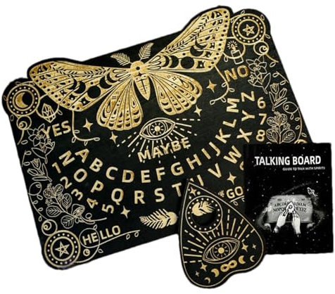 Planche à en Bois, Planche parlante en Bois - Planche à Pendule Planche à - Outils de Divination sur Tableau à Messages, Jeux de fête en Bois avec Planchette et Instructions