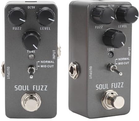 Fuzz-Pedal, Satte FUZZ-Töne, Gehäuse aus Aluminiumlegierung, Volumen-Ton-Gain-Kontrolle, E-Gitarren-Pedal mit Bypass