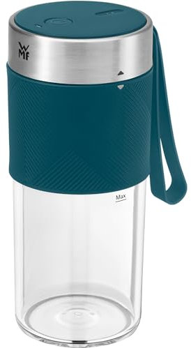 WMF Minis Mix on the Go 300 ml, Mini Mixer to Go, Frullatore USB Frullatore Smoothie Maker, Blender personale ricaricabile, Frullatore portatile per frullati, frullati, petrolio