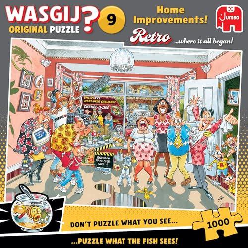 Wasgij Retro Original 9, Home Improvements - Unique 1000 Piece Jigsaw Puzzle for Adults - Colourful, Puzzling, Challenging & Brainteasing Adult Jigsaws - 100% Recycled Cardboard 1000Pc Puzzles - Jumbo