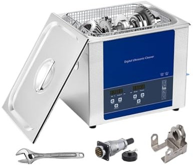 TIEOAXFT 10L Digital Ultrasonic Cleaner Bath PCB Hardware Oil Remove Rust Car Parts Ultrasound Injector Metal Cleaning Carburetor
