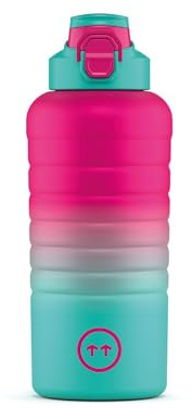 Cool Bottles Sport Thermosflasche aus Edelstahl 950 ml mit 2 Verschlüssen (Fitness & Cycling) - Trinkflasche für Fitness und Training - Hält Getränke 36h kalt / 18h heiß - Brisbane