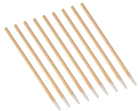 WEKADRIN 100 piezas Bastoncillos de Algodón con Punta de Madera para Maquillaje y Limpieza Paquete de Unidades Desechables No Pelusa para Extensión de Pestañas y de Uñas