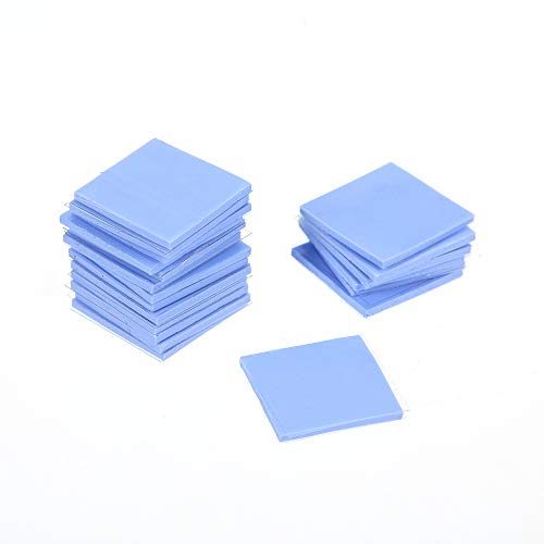 Generic Tampon Thermique, Coussinets Thermiques CPU avec CPU Northbridge Southbridge Solid Heat Silicone Pad 100 Pièces Autocollant de Silice pour l'isolation de l'alimentation LED (Pack de 20)