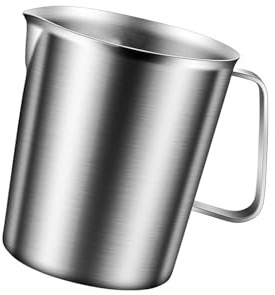 Tazza graduata per liquidi in acciaio inossidabile 304 per uso alimentare Tazza graduata di grande capacità con manico per cucina professionale Tazza in acciaio inossidabile di grande capacità