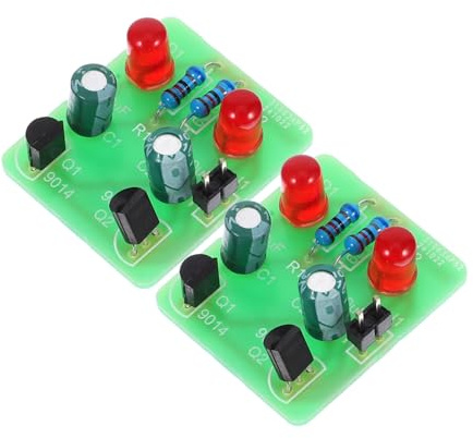 Supvox 2 Sätze Elektronik-Projekt-kit Mit Blinklichtmodul DIY-löt-kit Für Schweiß-trainingsprojekte Schulungs-kit Mit Oszillationsfunktionen Und Led-lichteffekten Geeignet Für Anfänger Un