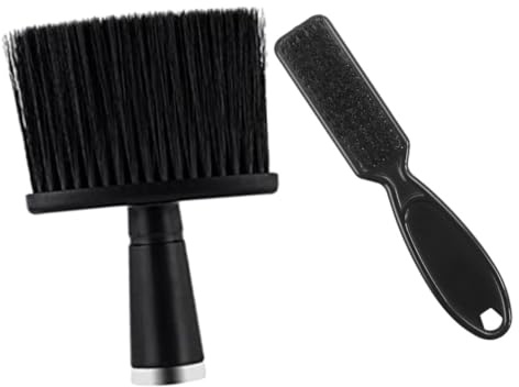 TOYZFRIENDY 2 pièces Brosse Coiffeur pour Cou Plumeau Doux pour Enlever Cheveux Cassés Outil Coiffure et Facile à Nettoyer Adapté Aux Salons et Professionnels