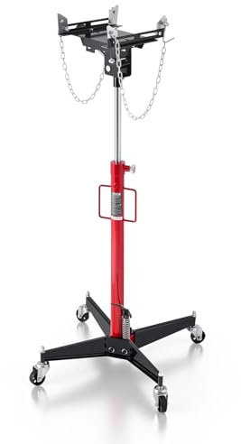 VEVOR Cric Idraulico, capacità di Sollevamento 500 kg, Cric Telescopico con Pedale, Ruota Girevole, Altezza di Sollevamento Elevata 1270 a 2020 mm, Sollevatore Idraulico per Motore per Garage