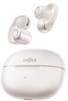 SHOKZ OpenDots 2 Open-Ear Clip-On Earbuds, Dolby Audio, White | Bluetooth 6.1, Dolby Audio, Deep Bass, 40H Playtime, IP57, AI Clear Calls, Wireless Fast Charging, Commuting, Sports, Work