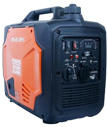 Garvee Silencieux et Puissant – Générateur Inverter portable essence 3500W pour camping-car – 230V 50Hz, double sortie AC, 2 ports USB, faible bruit, idéal camping, urgences – Démarrage manuel