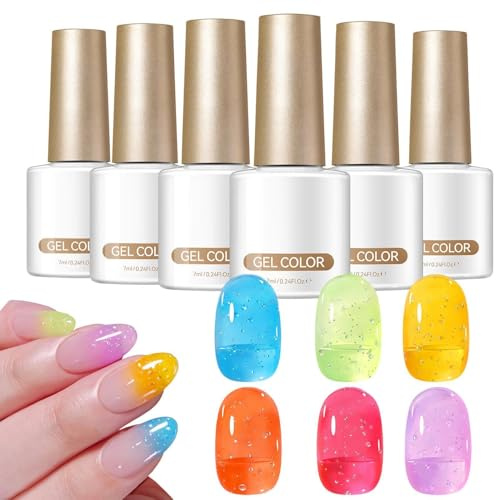Nagelbubbelgel,Manikyrkosmetik med långvarig hållbarhet | Halvgenomskinlig nagelgel avsedd för kvinnor - För nybörjare, proffs, bröllop, sammankomster, stränder, resor, dejting och
