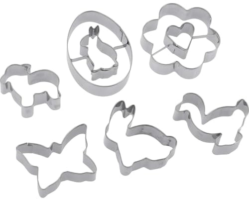 Westmark Ausstechformen-Set, Verschiedene Motive, Rostfreier Edelstahl, Ostern/Frühjahr, 6-tlg., Silber, 31952260