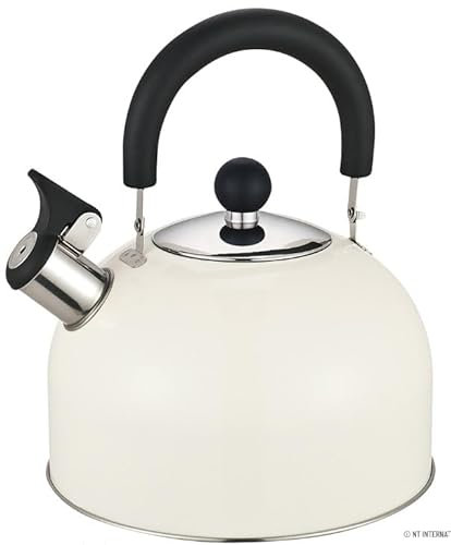 2.5L Stainless Steel Lightweight Whistling Kettle New (Cream)