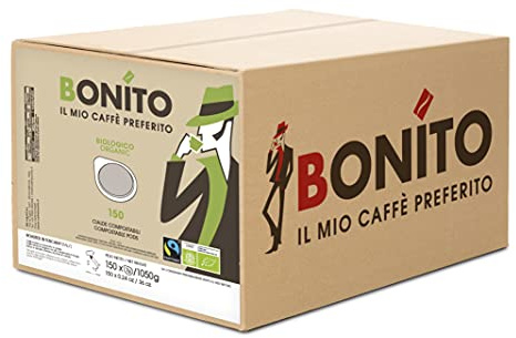 Caffè Bonito - Cialde compostabili ESE 44 mm, miscela BIOLOGICA FAIRTRADE - 150 cialde