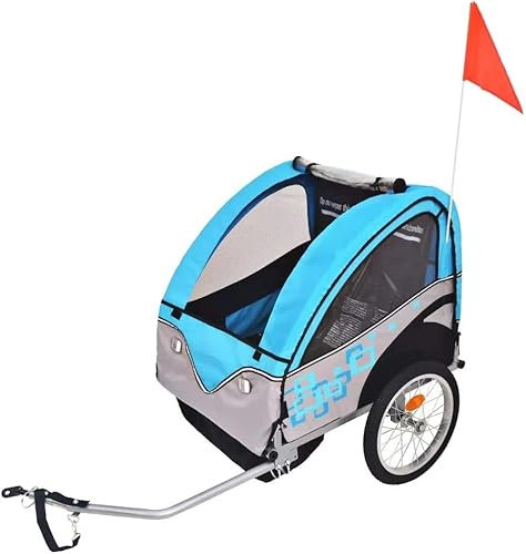 HACSYP Kinderfahrradanhänger, Kinderfahrradanhänger, Kinder-Jogger-Kinderwagen, Schnellkupplung, mit starkem Stahlrahmen for 1 bis 2 Kinder