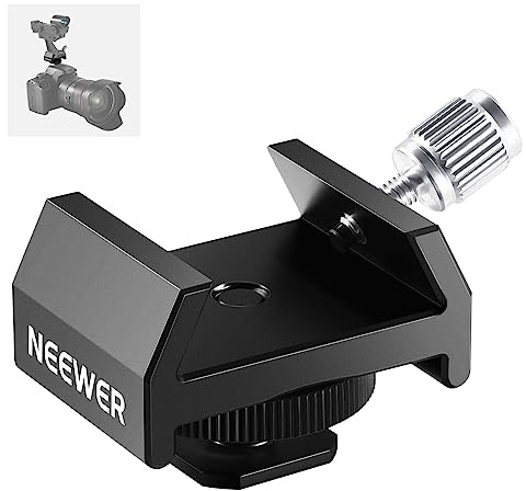 NEEWER Teleskop Sucherfernrohr Montageadapter aus Metall mit Cold Shoe und 1/4 Gewinde für Kamera Hot Shoe Mount, Standard 33mm Sucher Schwalbenschwanzbasis für Himmelsastrofotografie, LS-T16