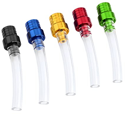 JNNJ 5 Piezas Tubo Tapas de Tanque, Válvulas Tapa Tanques Combustible Gas Respiración Motocicleta Aluminio, Gas Fuel Gasolina Tapa del Tanque Válvula, Motocicleta Tapas de Tanque Gasolina(Color)