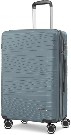 Franky Dallas 3.0 Hartschalen-Trolley mit 4 Rollen 65cm | Ausgestattet mit TSA-Schloss, Dehnfalte, Leicht | Carry on Luggage für Männer-Frauen - Ideal für Flug-Geschäftsreisen