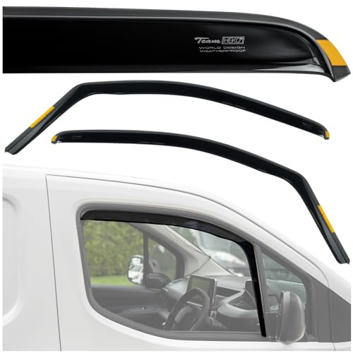 CHROMEMASTER HEKO - Kompatibel mit Peugeot Expert 2016+ Seitenscheiben-Windabweiser; Vorne; 2 STK.; Regenabweiser, Windabweiser, Getönt, Stromlinienförmig; Einfache Montage; Schutz vor Wind und Regen