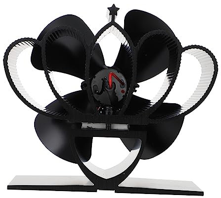 Ciieeo Heat-powered Log Burner Fan Mini Fireplace Fan Metal Stove Silent Warm Air Fire Logs