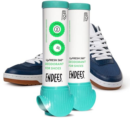 Endees – UpFresh 360° Shoe Deodorant Spray (2x100ml) – Long-Lasting Freshness with Easy 360° Application – Unisex Scent – Neutralising Deoderiser – for Sports, Daily Use, Set of 2