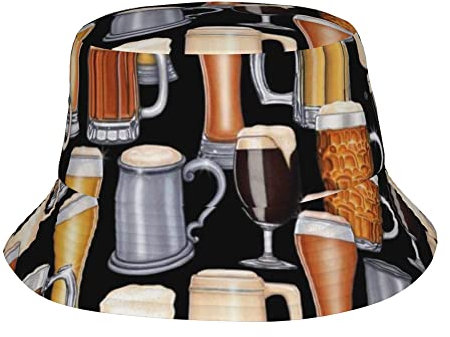 KWQDOZF Bucket Hat Bier Fischerhut Unisex Fischermütze Faltbare Outdoormütze für Erwachsene Frühlingsangeln