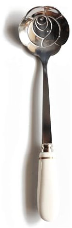 FHPEWXDG Set di Posate Set di Posate 4 Pezzi Coltello Forchetta Cucchiaio Forchette da tavola in Acciaio Inox Cucchiai con Manico in Ceramica Cherry Blossom Rose Set di Posate Safer