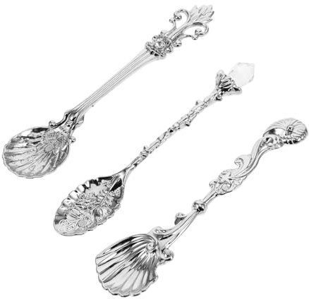 BEBEMOKO Quality European Tableware Spoons Dessert Spoons Tea Honey for Cooking