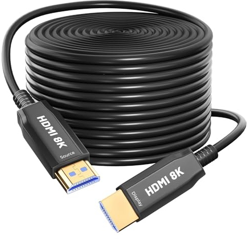 8K 100m HDMI opticafiber cable active optical AOC 2.1 48Gbps ultra high speed cable 8K@60Hz4K@130Hz eARC HDR10 4:4:4| 21:9 HDCP 2.2/2.3 3D VRR Function for HDTV/Projec tor Home TheatreTV Gaming Box