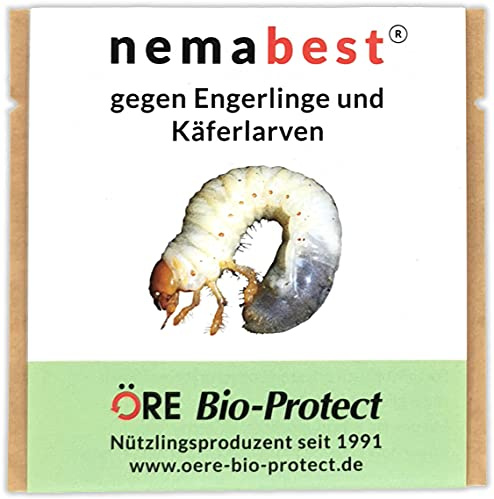 nemabest® HB Nematoden für 30m² (15 Mio.) gegen Engerlinge und Käferlarven vom Gartenlaubkäfer, Junikäfer, Maikäfer und Rüsselkäfer