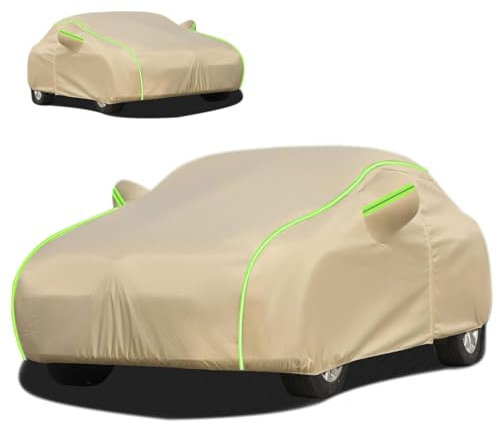 Generisch Autoabdeckung Outdoor für 𝖮𝗉𝖾𝗅 Adam 2013-2024, Auto Abdeckplane Wasserdicht Autogarage Abdeckung Autoplane Atmungsaktiv Uv Beständig Reißfest Autohülle Autoplane(Brown)