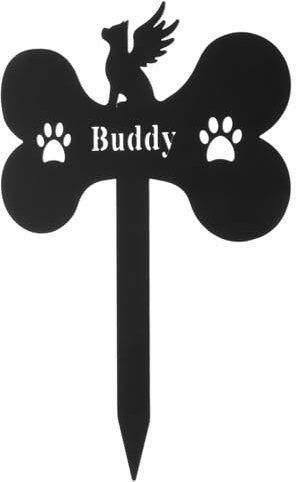 INOOMP Piquet Commémoratif pour Animaux De Compagnie Os De Chien Marqueur De Tombe pour Animaux Décédés Décorations De Jardin pour Chiens