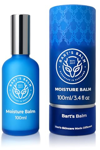 Bart’s Balm Premium Natural Moisturiser for Men 100ml | Light Weight, Non-Greasy, Mens Moisturiser Face. Mens Face Moisturiser, Featuring Hyaluronic Acid, Shea Butter, Argan Oil. Handmade in Scotland