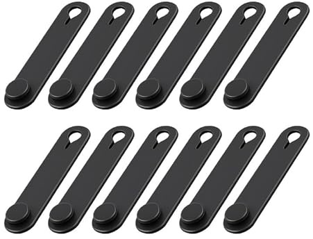 12 PCS Rubber Cable Ties, 9.3cm x 1.5cm Reusable Wire Management Straps for Motorcycle, Car, Household Charger and Mechanical Products, Black