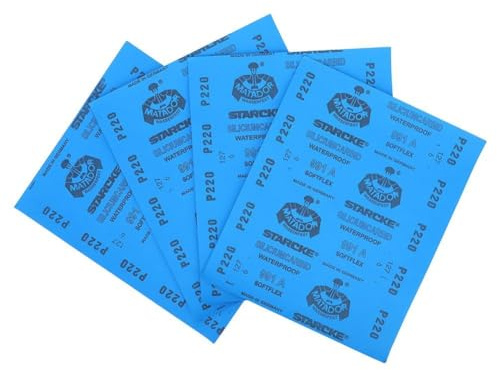 BRRNOO Hojas de Papel de Lija 10 Piezas Herramienta de Pulido Premium de Doble Uso en Seco Húmedo con Tecnología Hermética Avanzada para Muebles Metal Plástico (Papel de lija guerrero alemán (grano