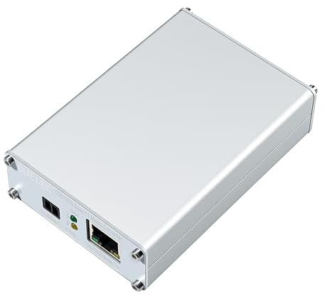BUELEC Convertisseur de média 100/1000Base-T1, adaptateur réseau Ethernet automobile vers RJ45, double mode 100/1000 Mbps avec indicateur d'état, alimentation de type C, borniers inclus