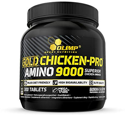 Olimp Gold Chicken-Pro Amino 9000 Mega Tabs - Aminosäuren, 1er Pack (1 x 300 Tabletten)